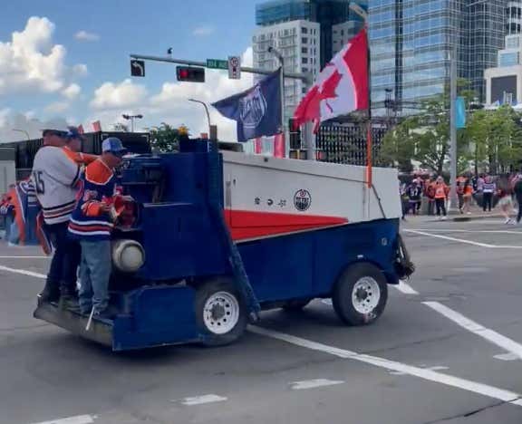 It Just Means More, Eh?: We Have Folks In Edmonton Driving A Zamboni To Game 6