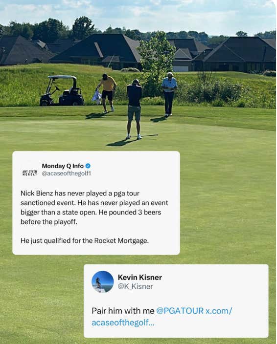 America's New Favorite Golfer: Nick Bienz Pounded 3 Beers Before A Playoff, Qualified For His First Ever PGA Tour Event At The Rocket Mortgage