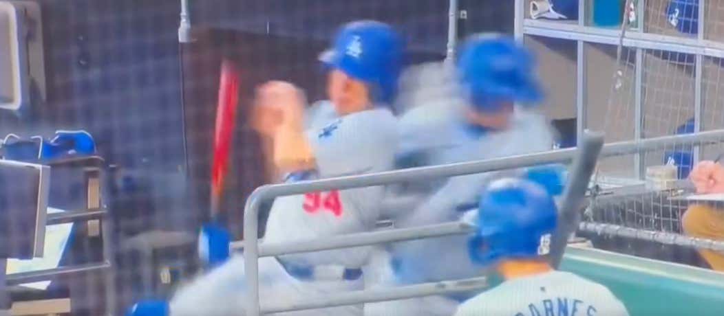 This Dodgers Bat Boy Needs The Medal of Honor For Catching This Absolute Rocket Of A Foul Ball That Was Headed Right For Shohei Ohtani