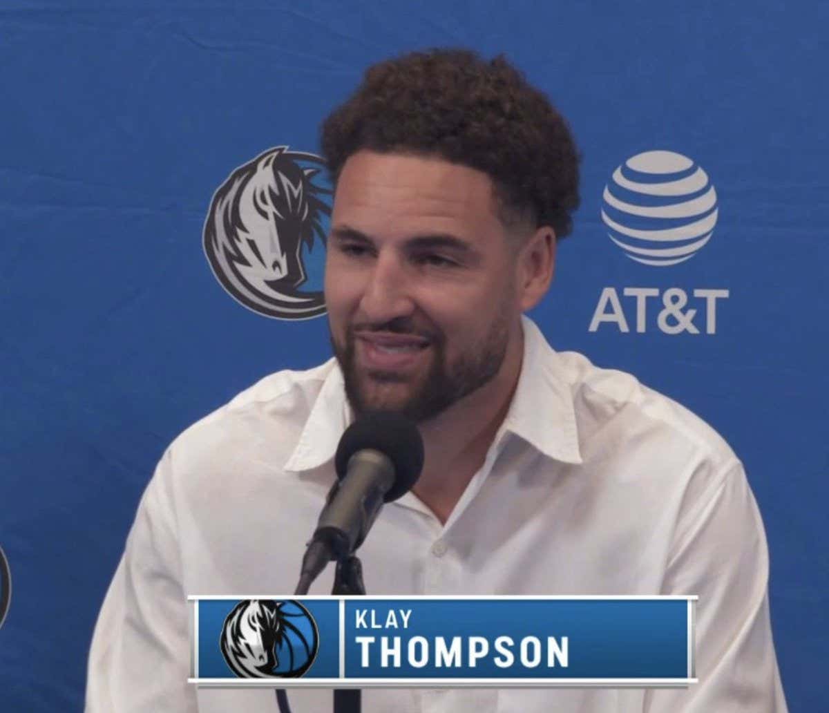 It's Pretty Weird Seeing Klay Thompson Officially Be Introduced As A Dallas Maverick