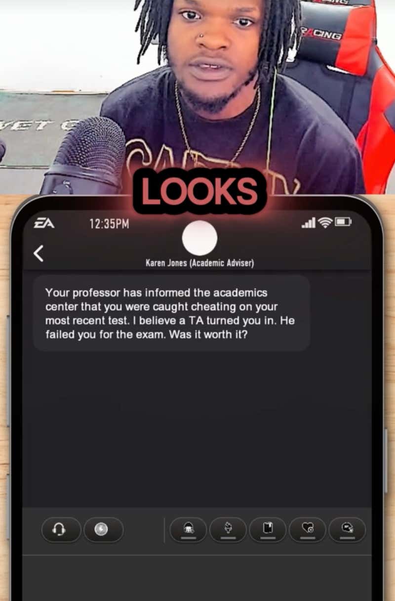 College Football 25 Will Try To Get You To Cheat on an Exam or Plagiarize and Risk Your Eligibility
