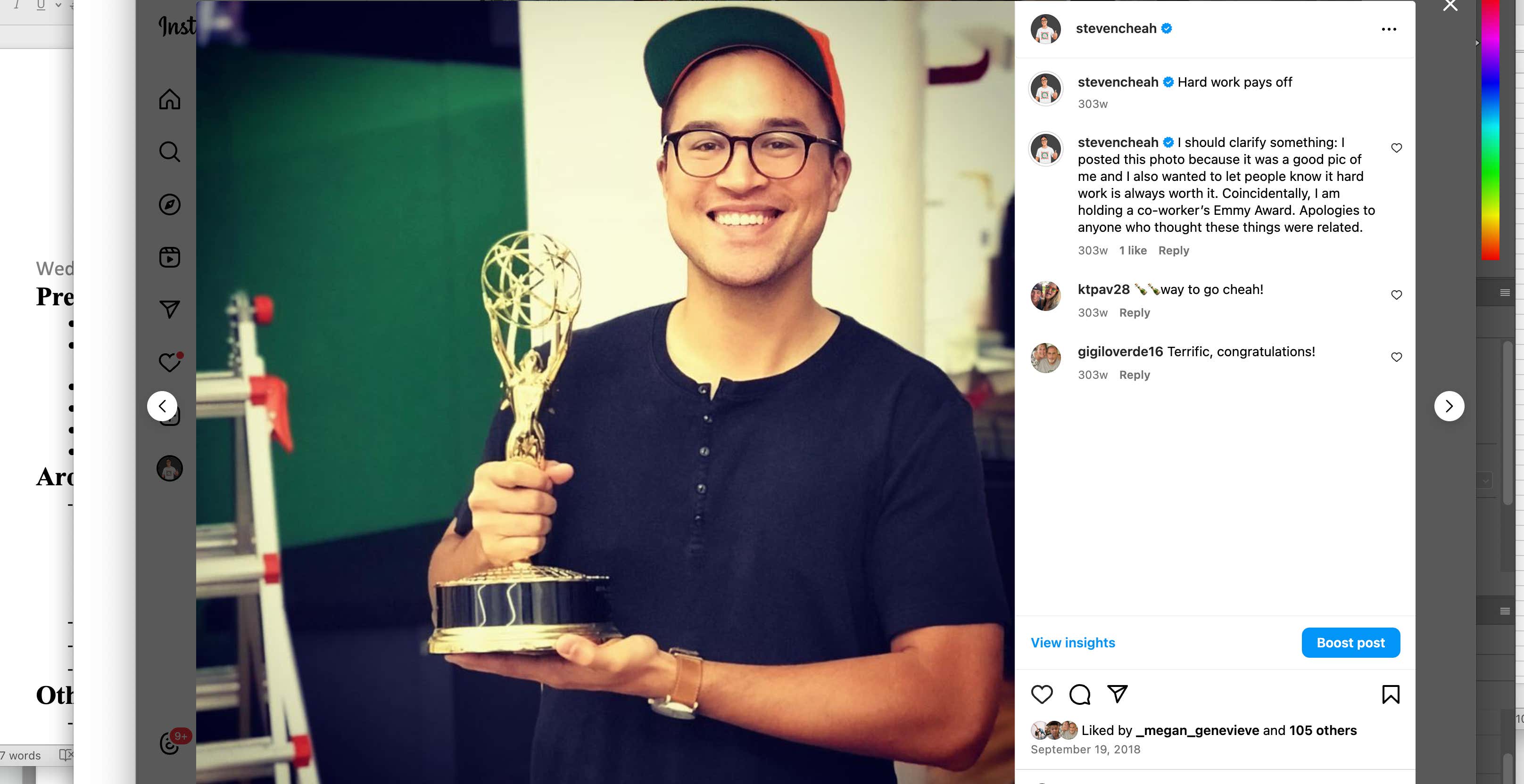 I May Be Winning An Emmy Award For This