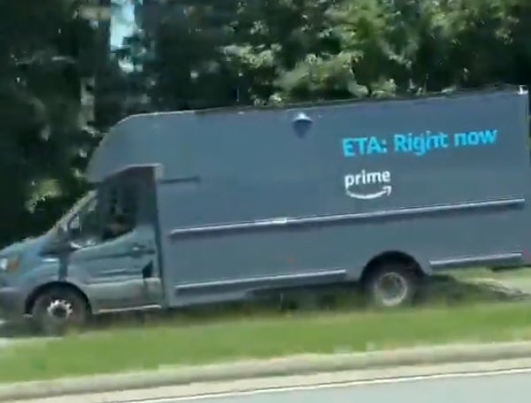 VIDEO: Amazon Driver Cruising 35 MPH Down a Sidewalk
