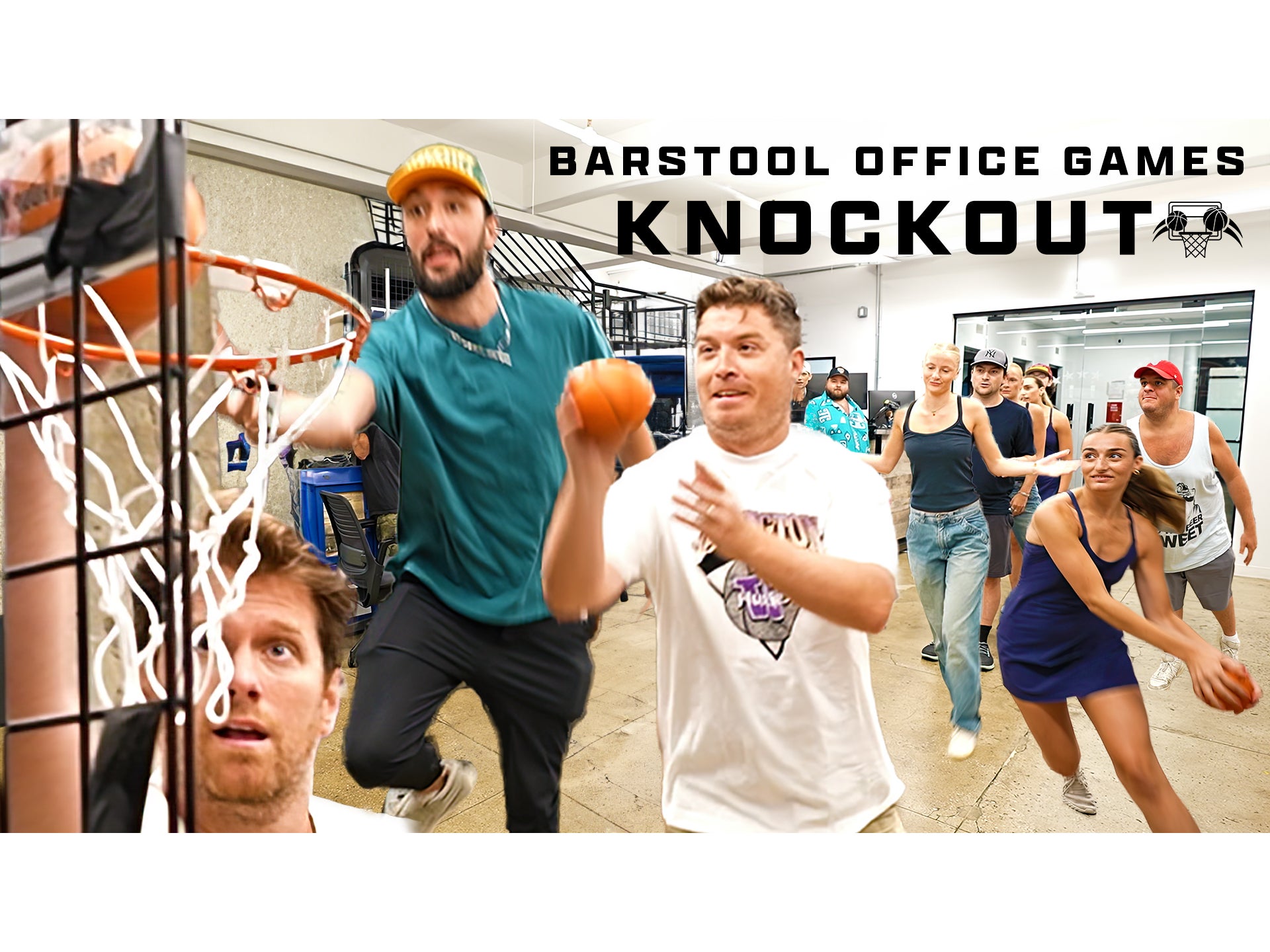 Coworkers Compete for Glory in Knockout Basketball - Barstool Office Games Episode 1