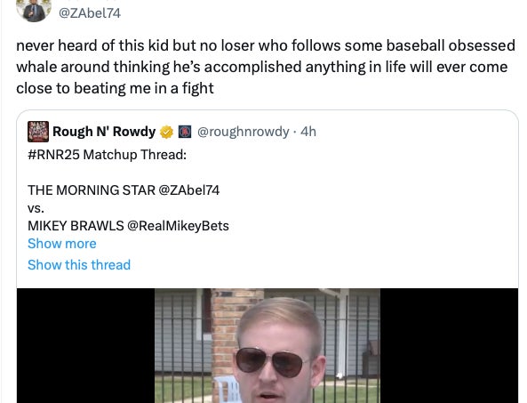 Zach Abel Guarantees He Won't Lose To Mikey Bets AKA "A Loser Who Follows Around A Baseball Obsessed Whale"