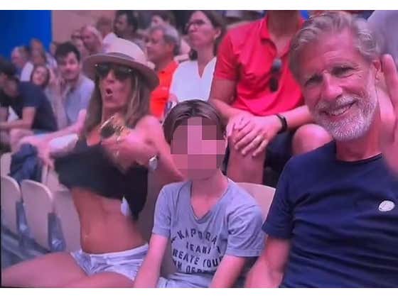 The 'Jennifer Aniston Look Alike' Mom Who Flashes Her Bra at the Cameras During the Tennis Match is Keeping the Olympic Spirit Alive