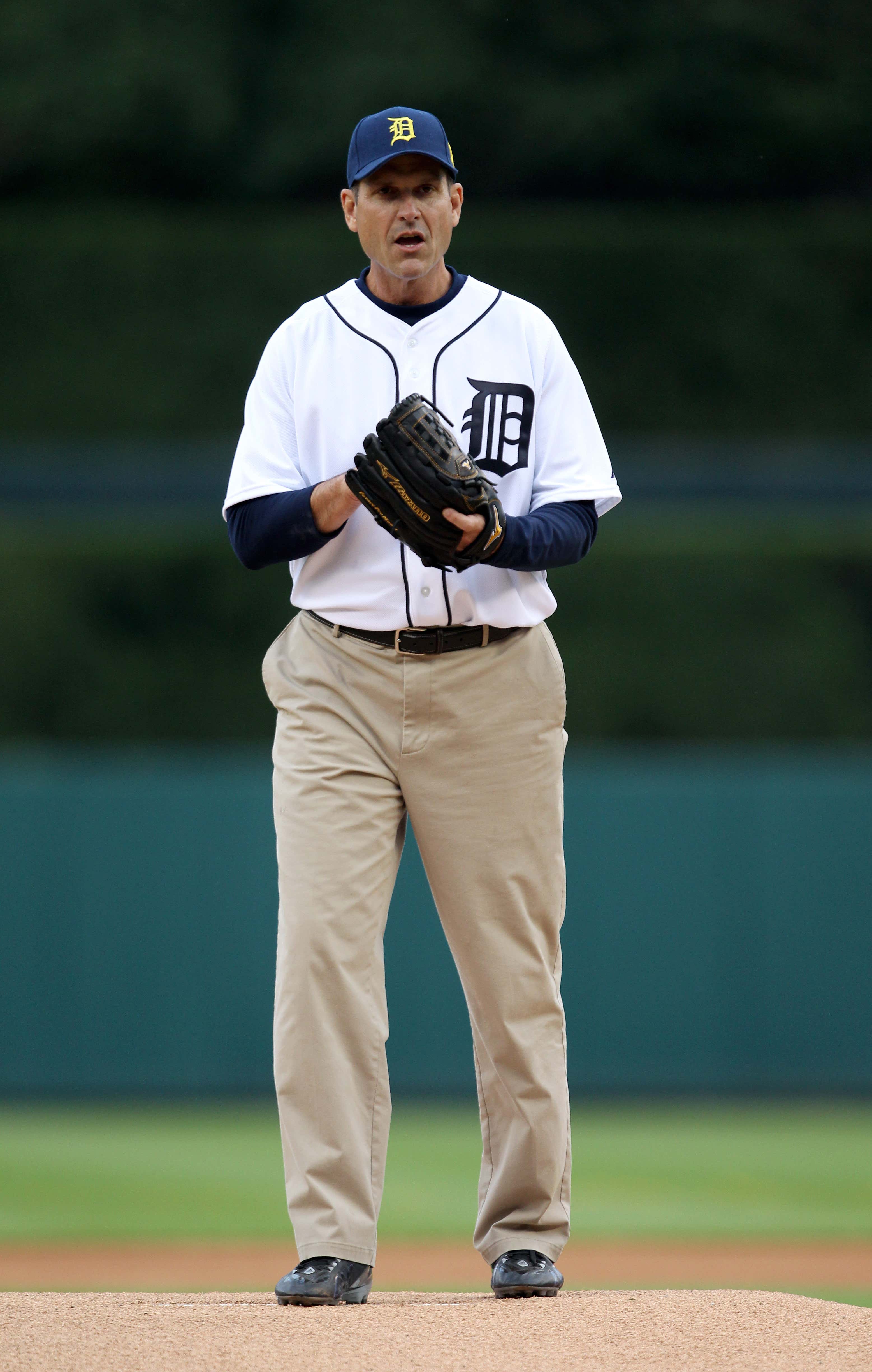 Jim Harbaugh Is Addicted To Catching Foul Balls At MLB Games