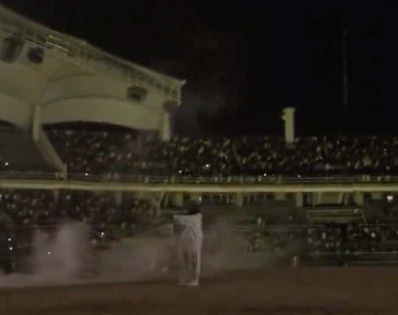 Kanye West Took a Break From The Nitrous Tank to Ride a White Horse, Start a "Fuck Adidas" Chant, and Perform a 74-Song Setlist in Front of 41,000 People in South Korea