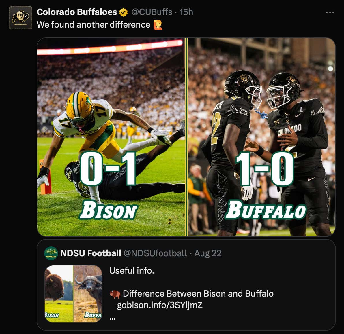 Colorado Has Hit a New Low as a Program, Chirping FCS North Dakota State After Winning by 5 Points