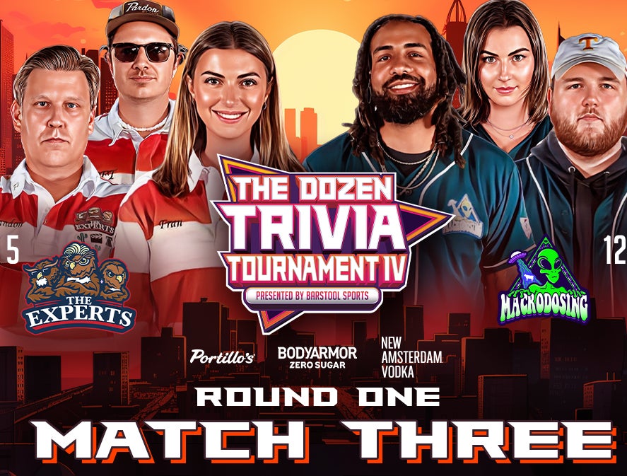 Fran, Brandon, PFT & 5-Experts vs. 12-Macrodosing | Rd 1, Match 3 - The Dozen Trivia Tournament IV