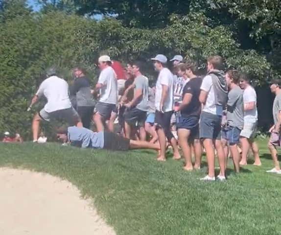 Dudes Rock: Entire Colgate Lacrosse Team Shows Up To Fire Up The Golf Team During Their Tournament