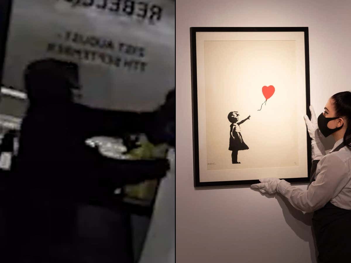 This Video of Banksy's Famous "Girl with Balloon" Being Stolen from a London Art Exhibit is Almost Certainly The Start of an Outrageous Banksy Stunt That Will Make Him Millions of Dollars