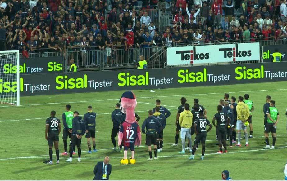 Bring This Tradition To America: An Italian Soccer Team's Giant Flamingo Mascot Joined The Players To Get Scolded By Fans After Losing 4-0