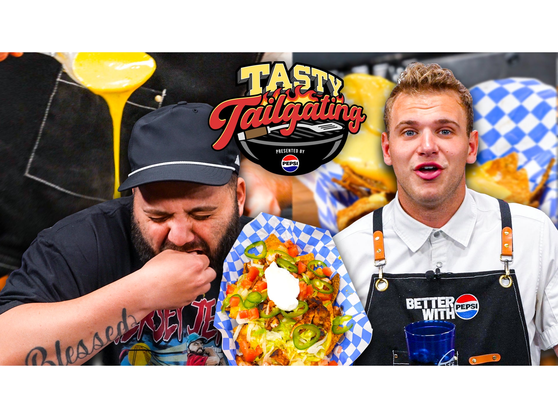 Assembling the GREATEST Nacho Dish W/ Jersey Jerry | Pepsi Tasty Tailgating Ep. 3
