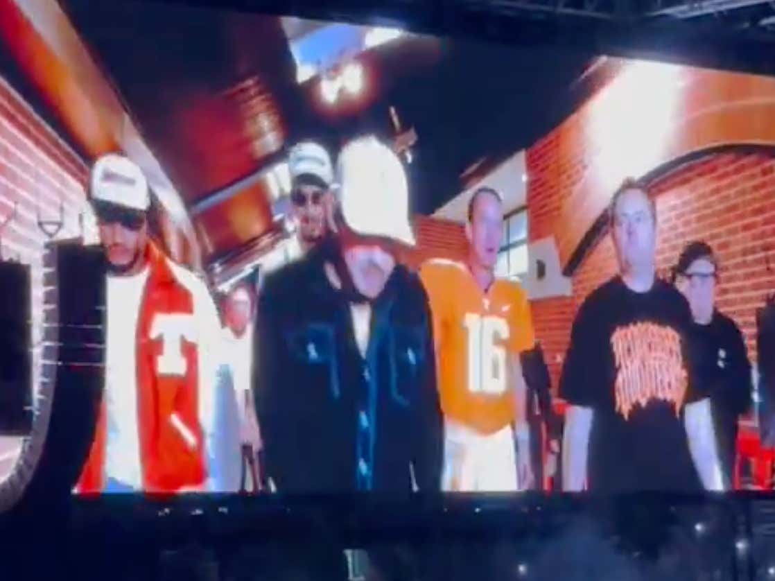 Wallen Walked Out With Peyton Manning in Full Uniform for His