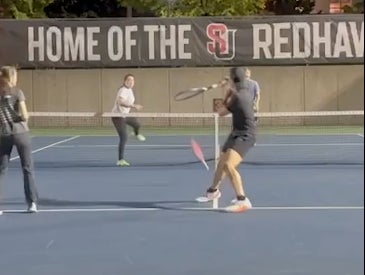 Woman Loses Her Damn Mind After Getting Drilled By Tennis Ball, Might Have Some Slight Anger Issues To Work Out
