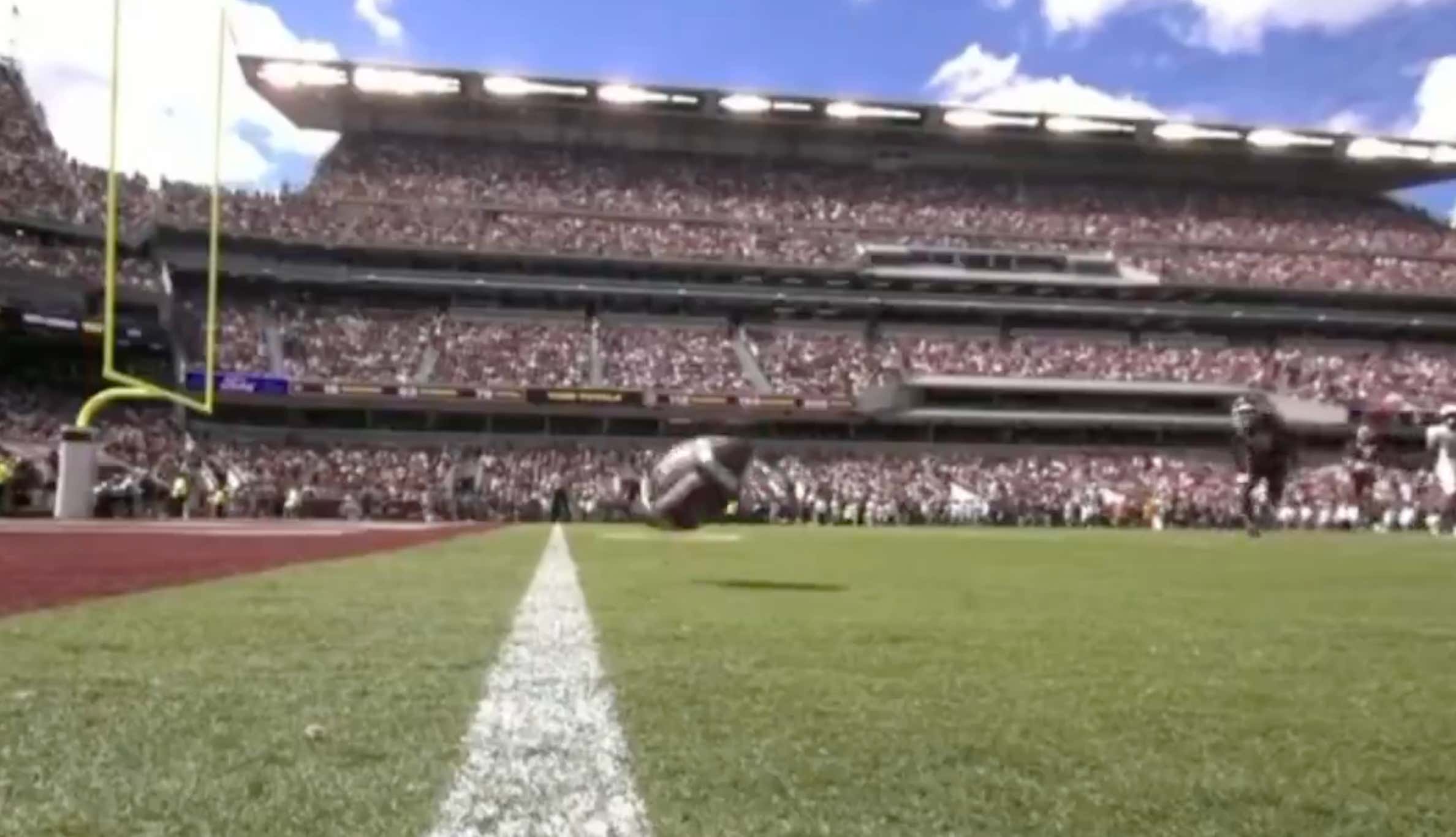 The Pylon Cam Angle of Texas A&M's Perfect Punt Is the Best Thing You'll See Today