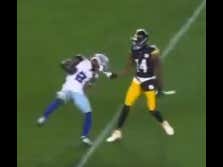 George Pickens Casually Crashed Out At The End Of Sunday Night Football When He Pulled A Cowboys Player By His Facemask After The Steelers Lost