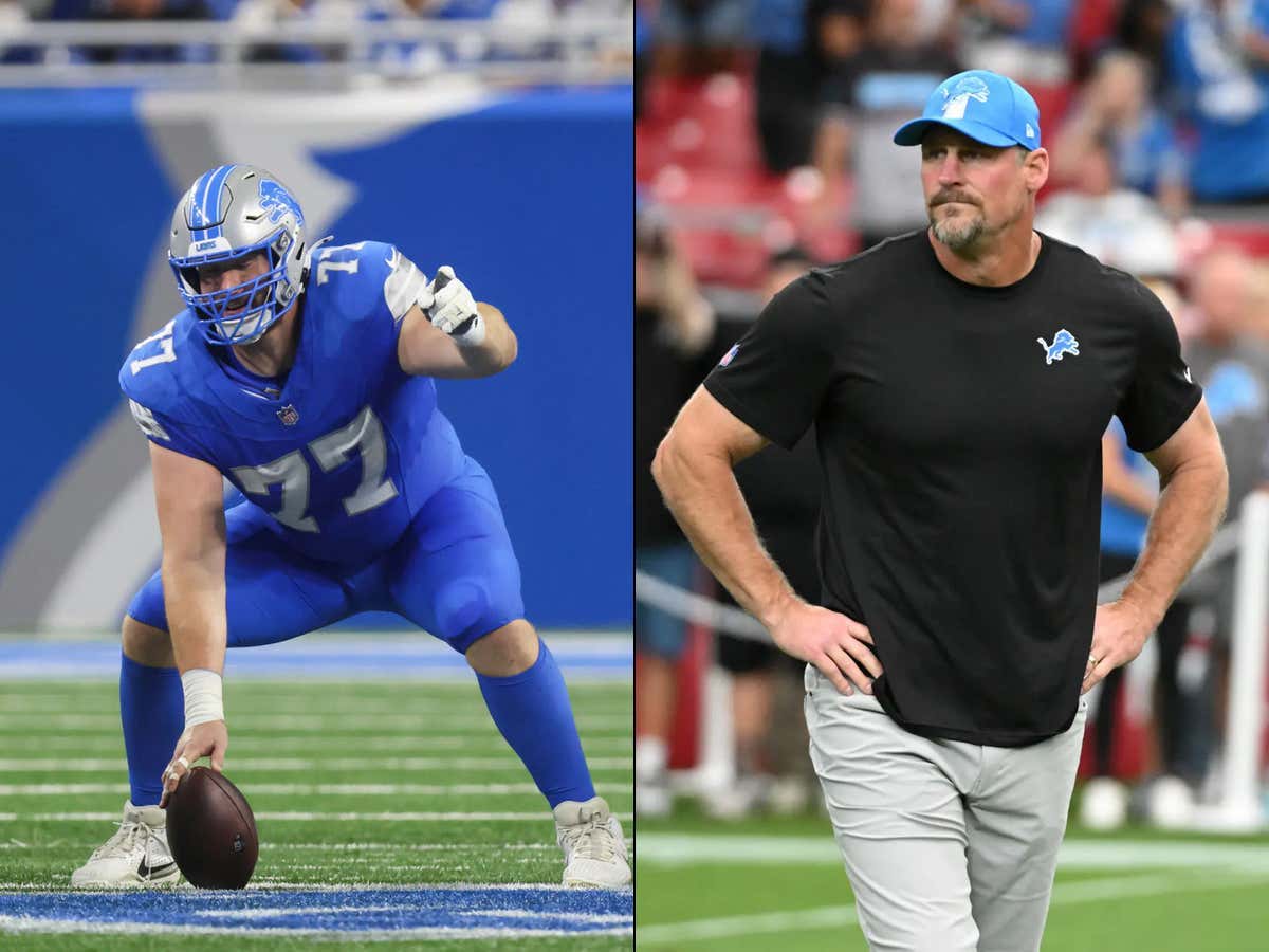 Football Guys Being Dudes: Lions Center Frank Ragnow Punched Dan Campbell Into A Wall To Prove He's Healthy Enough To Play This Week