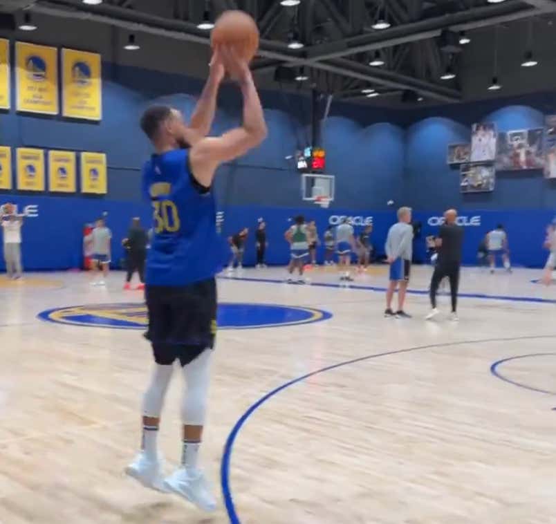 Watching Steph Curry Never Miss During Shooting Drills Will Forever Be Awesome