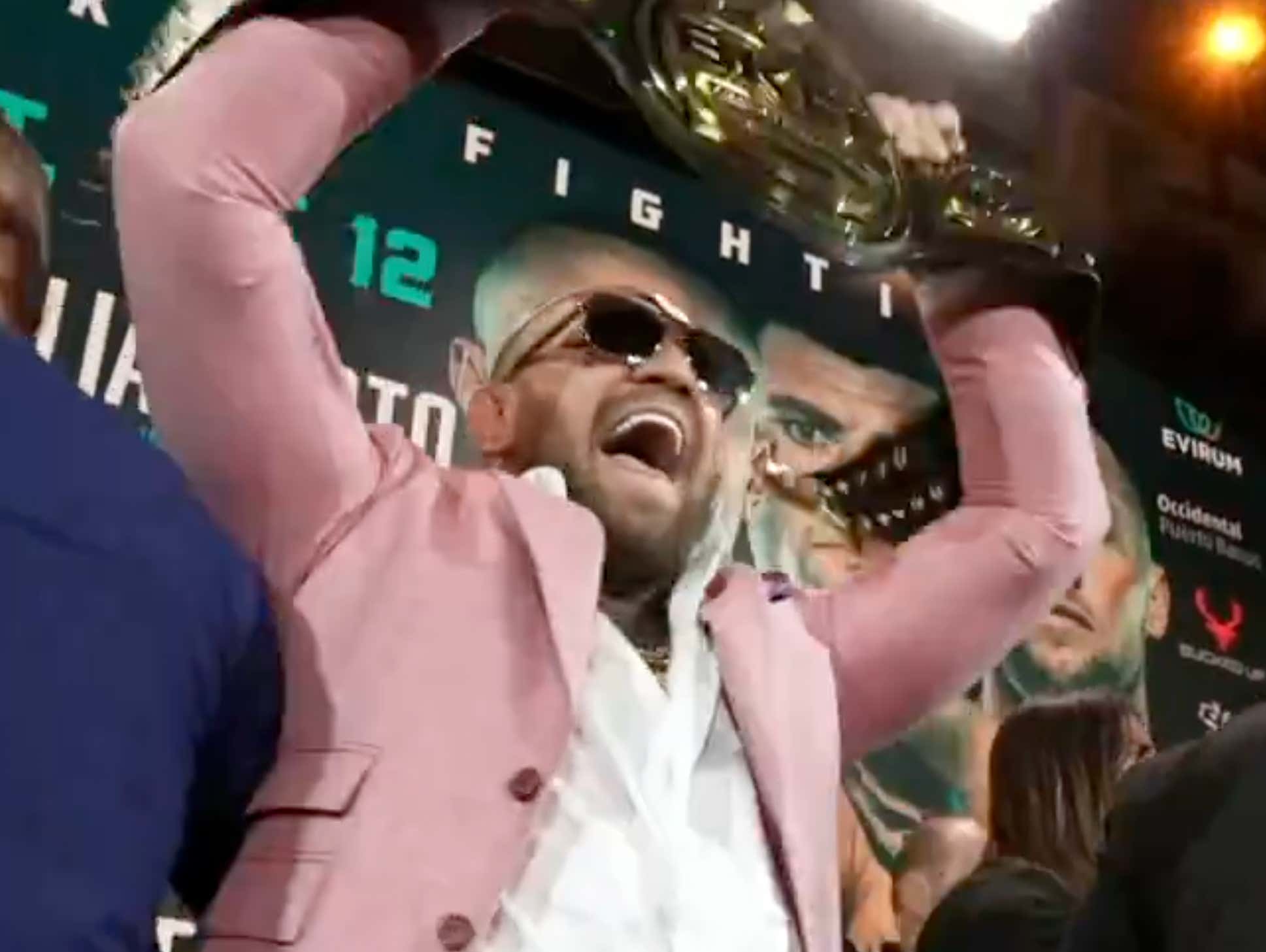 Nobody Was Happier About A NearBrawl At BKFC WeighIns Than Conor