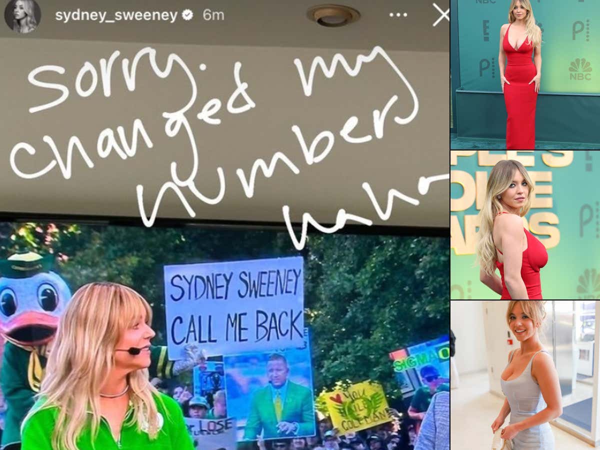 Tough Start To The Day For Oregon: Sydney Sweeney Hopped On Instagram To Reject The Duck (Yes, Their Mascot)