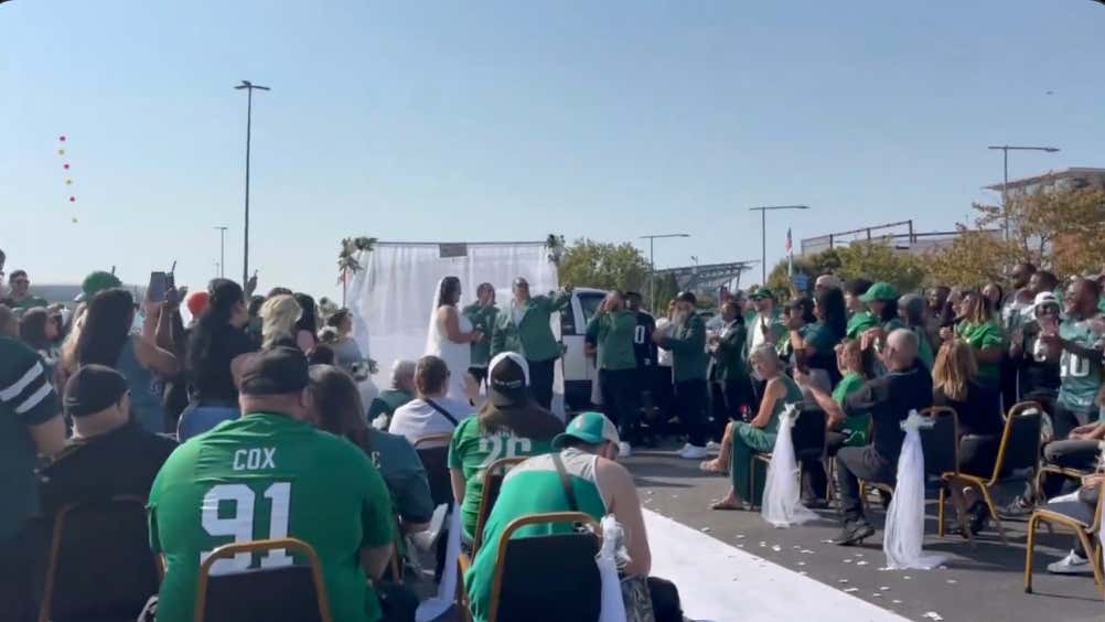 Love Always Wins: A Beautiful Philly Fan Couple Get Married At Eagles Tailgate