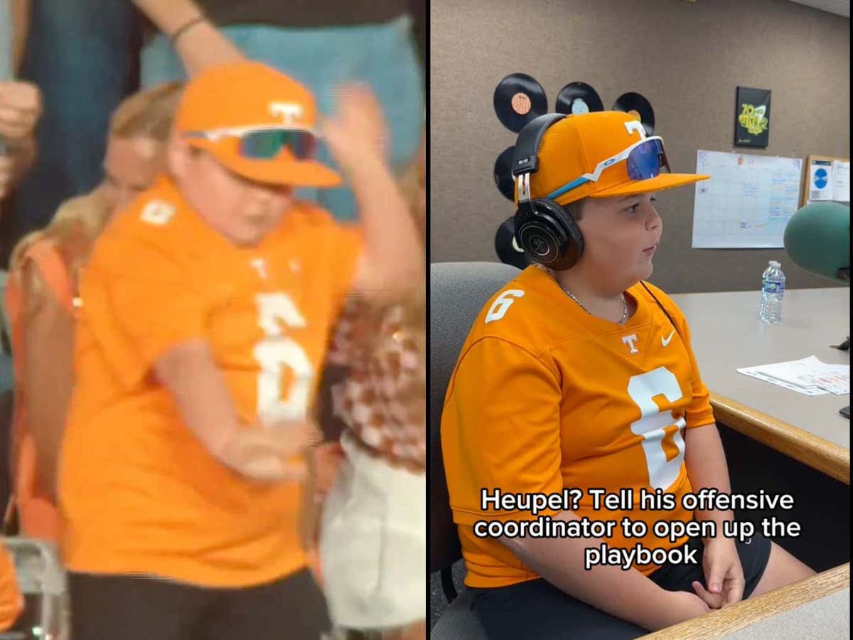 Tennessee's Viral Dancing Kid Says Josh Heupel Needs To Open Up the Playbook Because the Offense Is Trash Right Now
