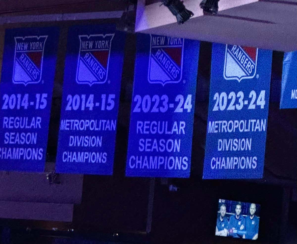 The New York Rangers Aren't Getting Bullied Nearly Enough For Their "Regular Season Champions" Banner