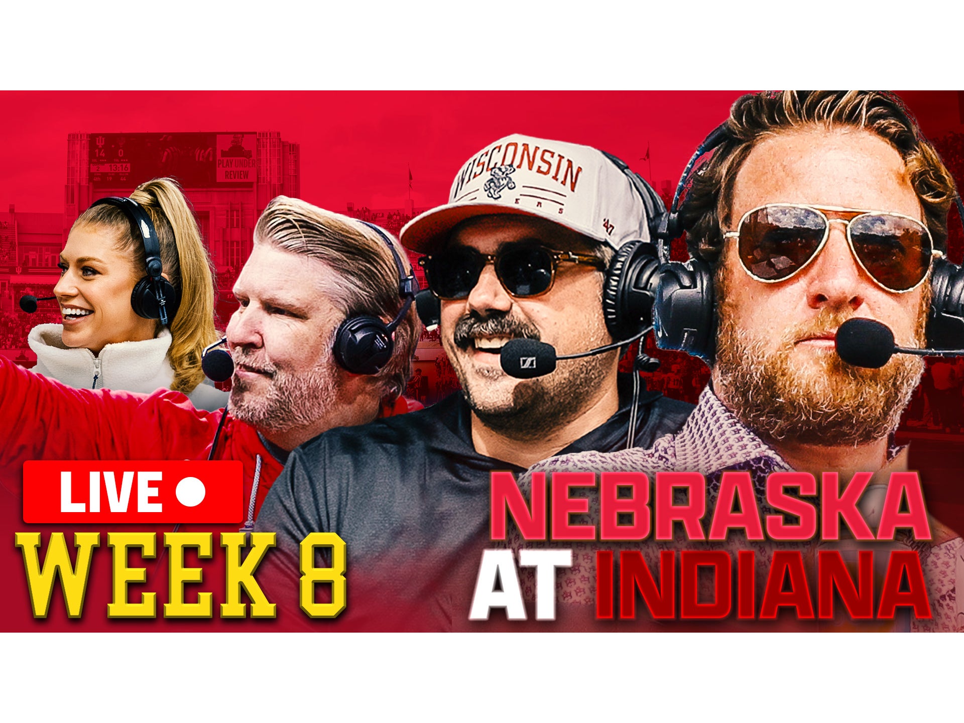 LIVE FROM BLOOMINGTON FOR NEBRASKA VS. INDIANA | Barstool College Football Show Week 8