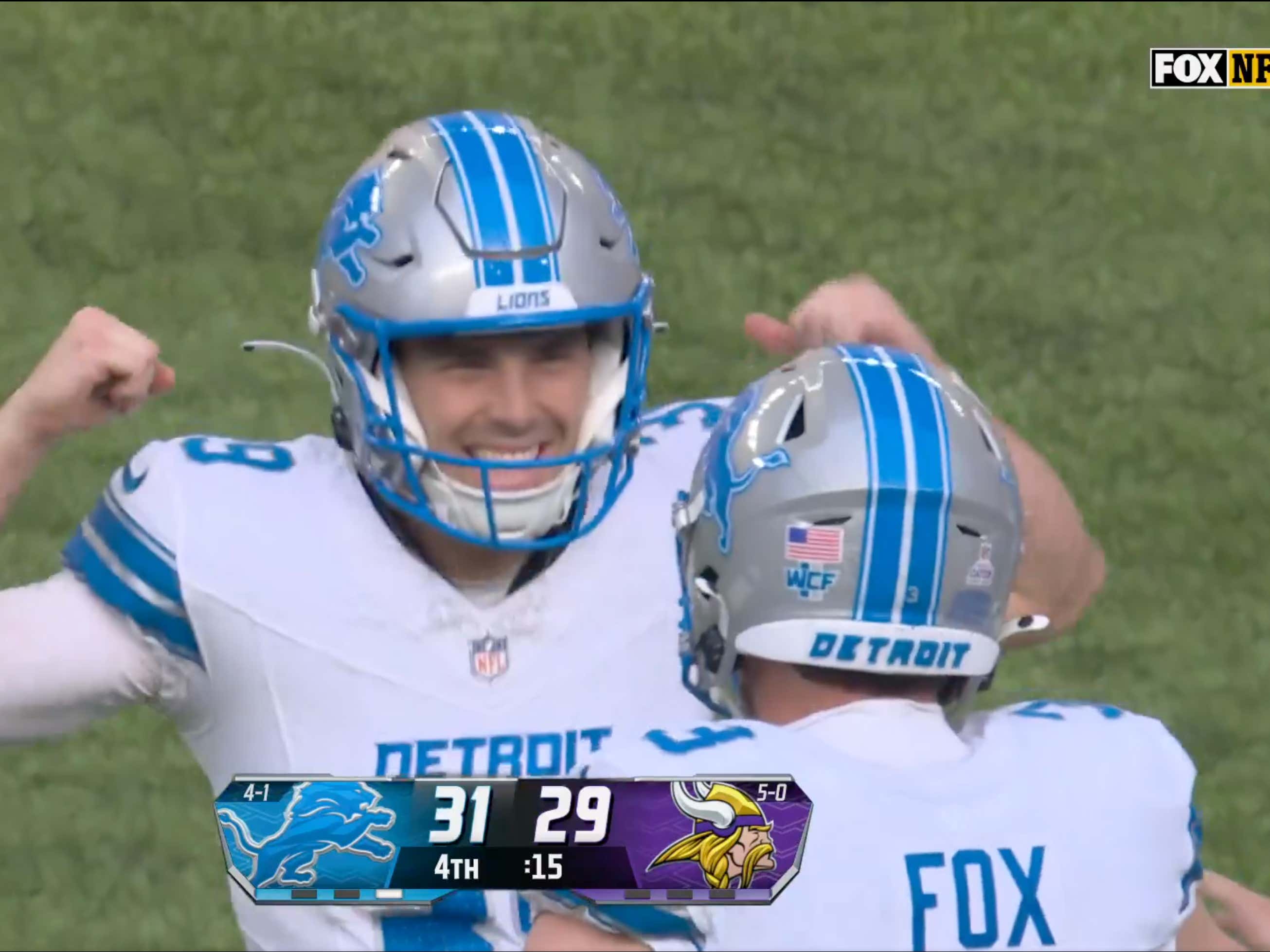 The Lions Rookie Kicker Who Hit Yesterday's Game Winner Was A Brick