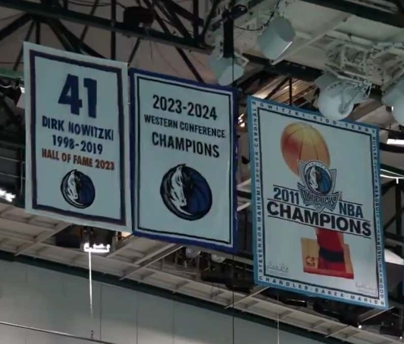The Mavs Raising A Banner To Honor Getting Absolutely Demolished In The NBA Finals Is Certainly A Choice