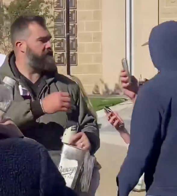 Nobody Can Fault Jason Kelce For Smashing This Penn State Kid's Phone To Smithereens After He Tried To Troll Him About Travis And Taylor Swift