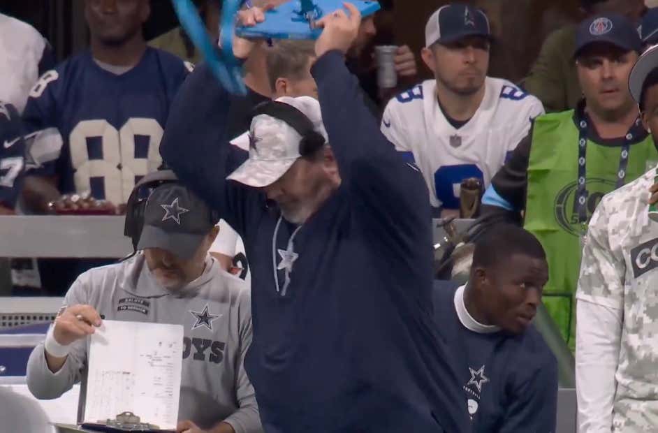 Microsoft Went Down 3 Points After Mike McCarthy Smashed The Shit Out Of This Tablet During The Cowboys Loss