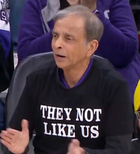 Gutter War - Kings Owner Vivek Ranadive Showed Up Courtside To The Raptors Game With A 'They Not Like Us' Shirt After Drake Tried Taking Shots At DeMar DeRozan