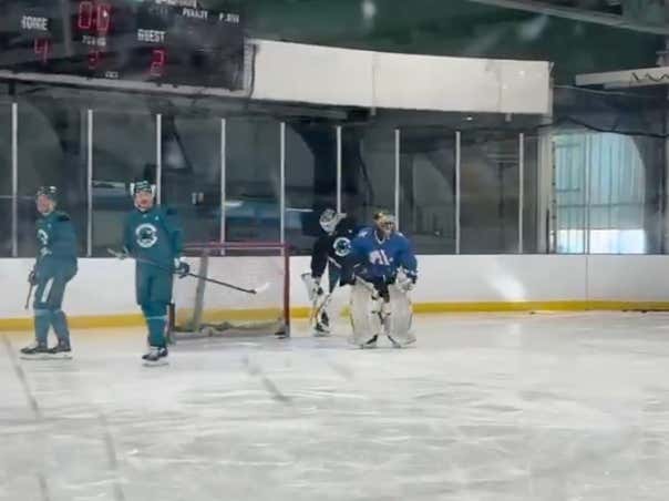 Welcome To The Show: The San Jose Sharks Let A Beer League Hockey Goalie Come Out And Get Between The Pipes At Practice