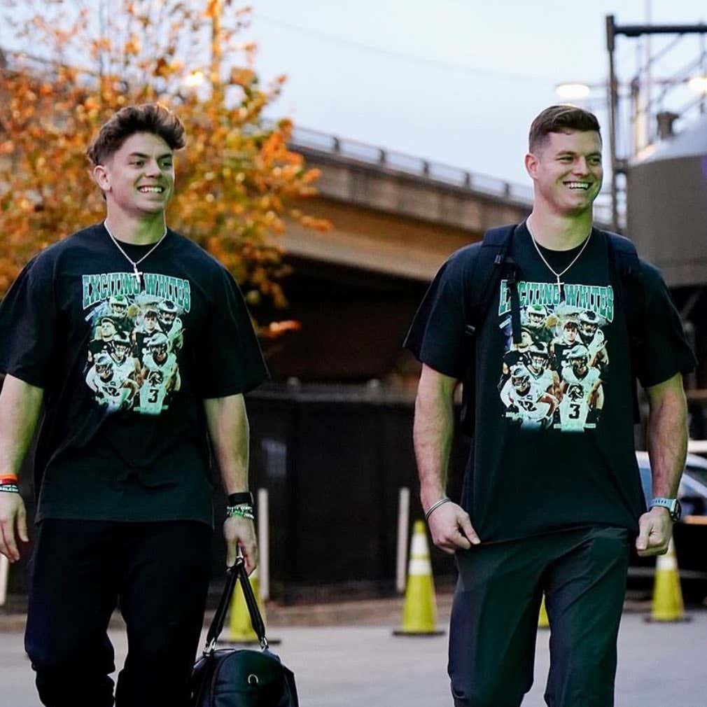 The Eagles Simply Cannot Lose The Game Where Cooper DeJean And Reed Blankenship Pull Up In Matching "Exciting Whites" Shirts
