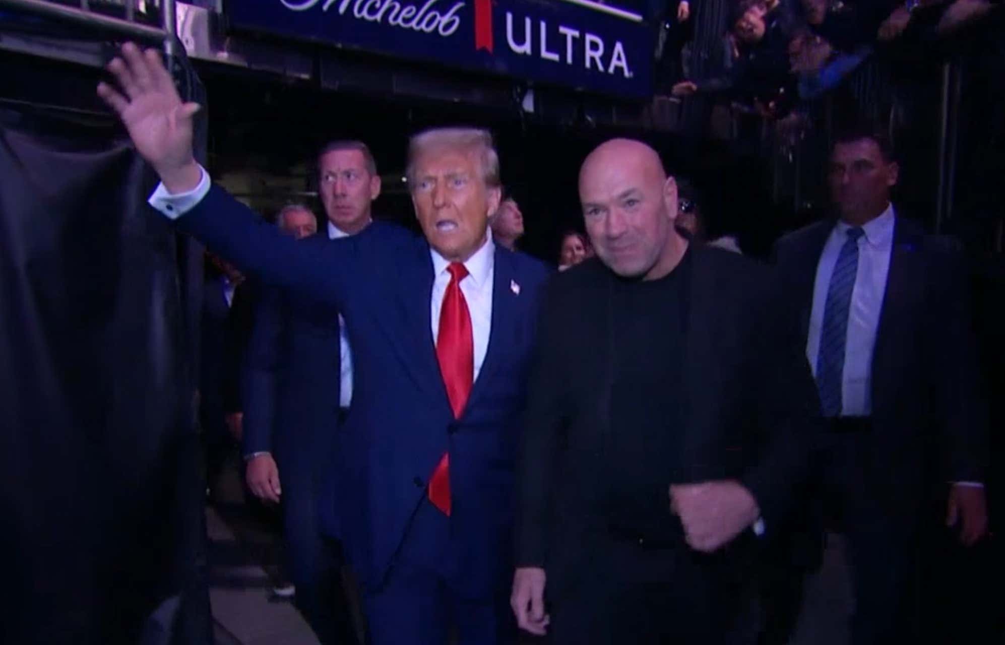President Elect Donald Trump Has Arrived To UFC 309