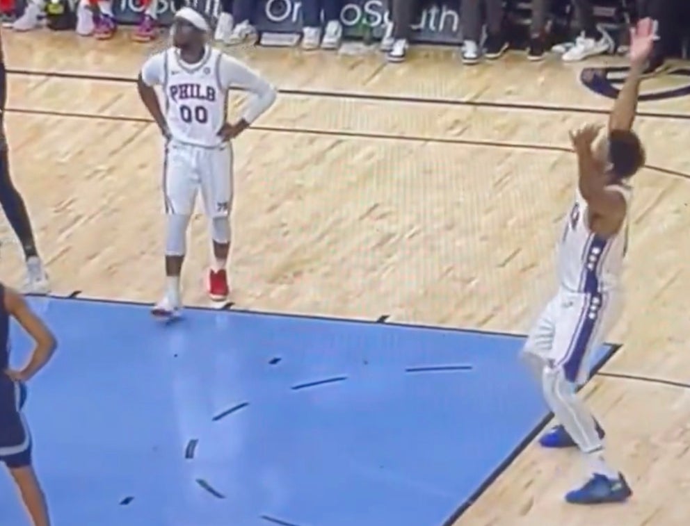 Flopping Is So Engrained into Joel Embiid's DNA That He's Doing it At The Free Throw Line