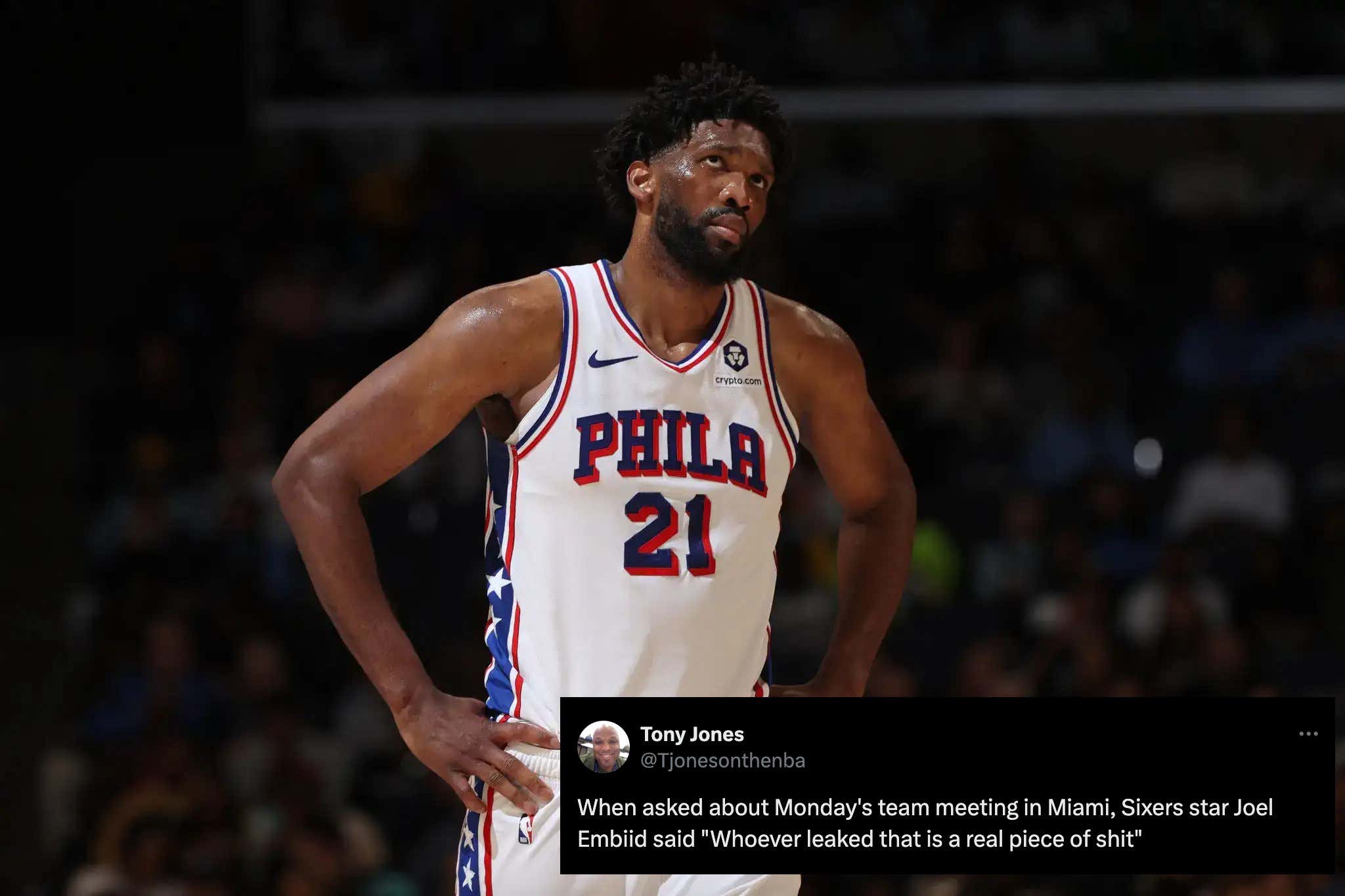 "Whoever Leaked That Is A Real Piece Of Shit" - Joel Embiid Continues To Focus On All The Wrong Things