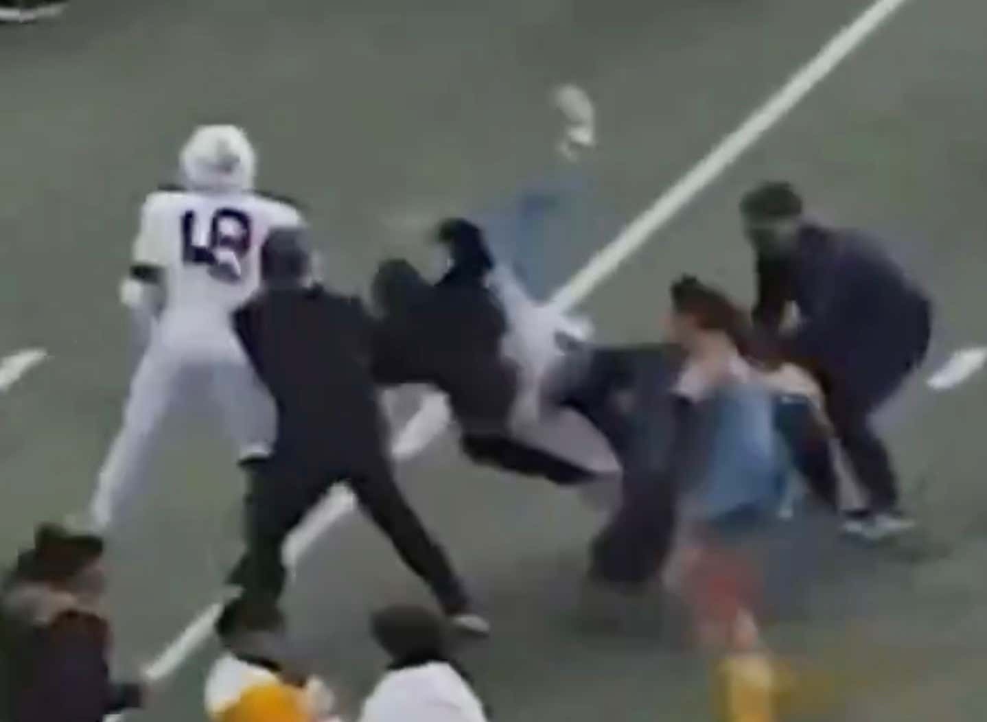 Cal-Berkeley Student Slammed Through The Turf By Equipment Manager After Attempting to Steal a Player's Football Helmet