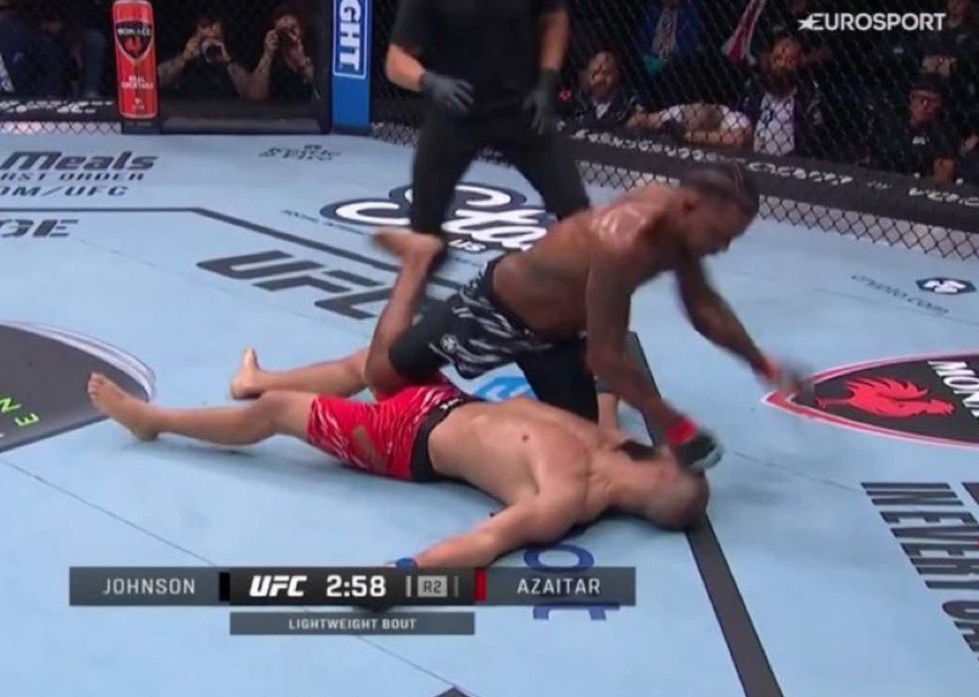 Michael Johnson Just FLATLINED Ottman Azaitar And Bounced His Head Off The Canvas At UFC Tampa