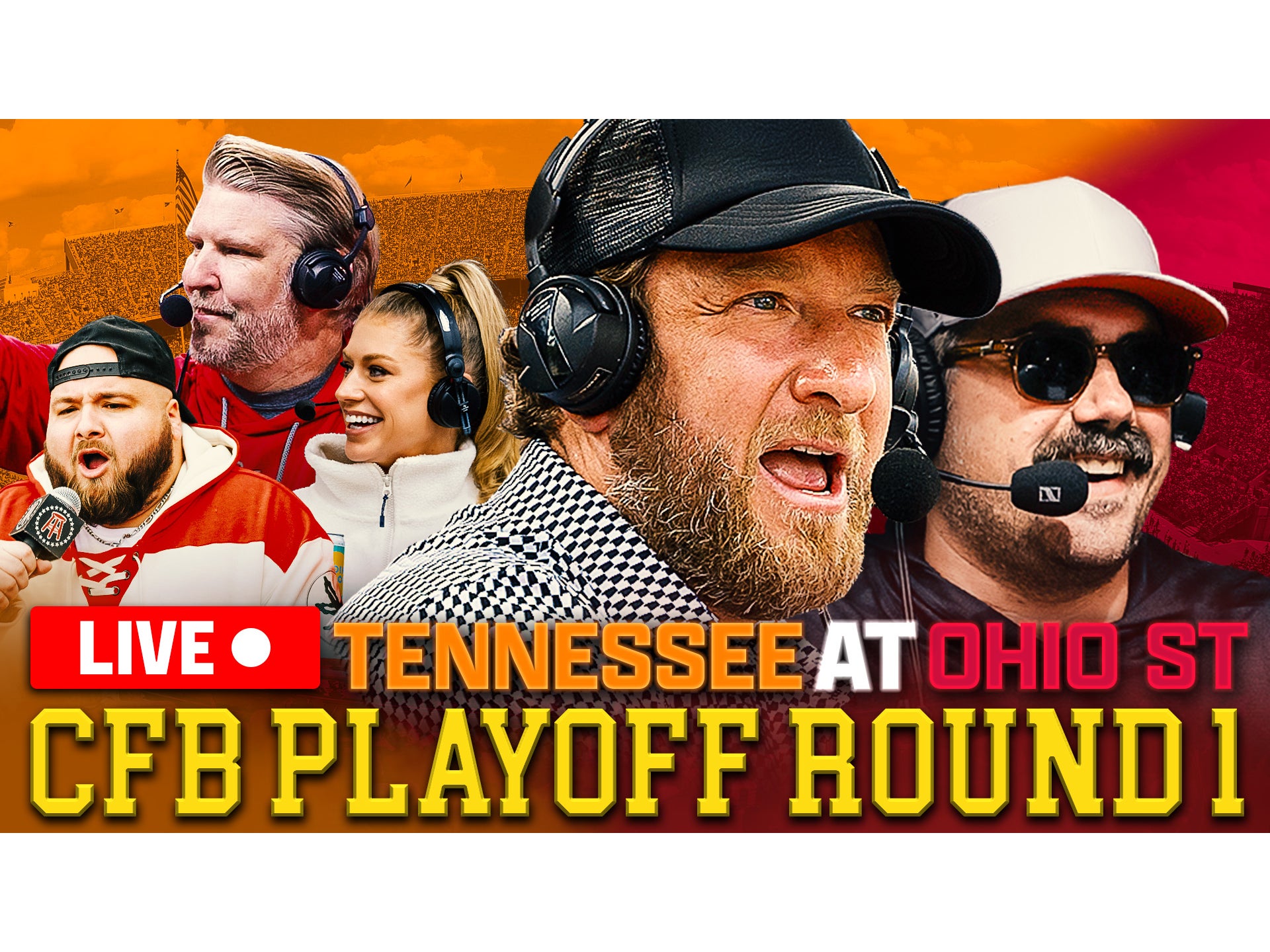 LIVE FROM COLUMBUS FOR THE FIRST ROUND OF THE PLAYOFF | Barstool College Football Show