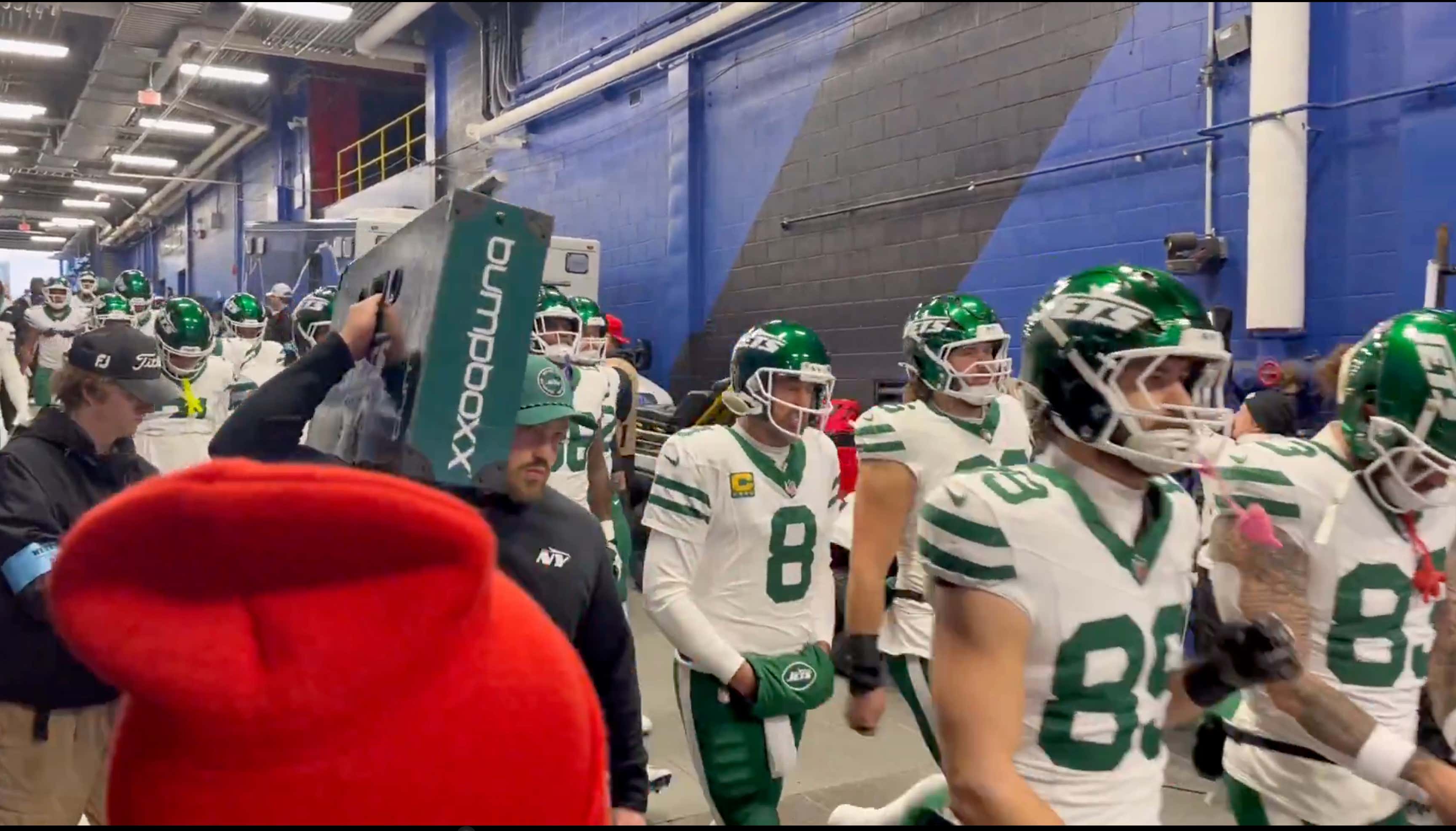 The Jets Came Out Of The Tunnel Today With a Boombox Blasting "Gangsta's Paradise" Before Getting Stomped By Buffalo And Continuing To Be The Biggest Clown Show In The League