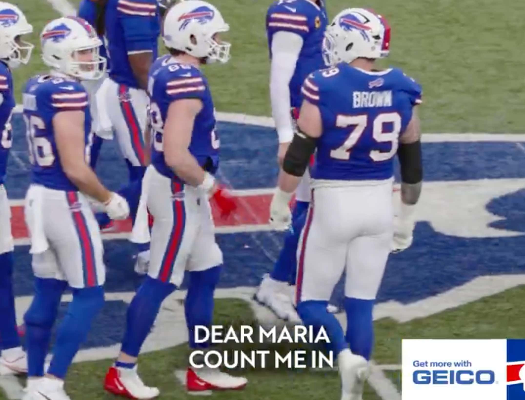 Bills Offensive Lineman Spencer Brown Belting Out 'Dear Maria, Count Me In' Mid-Game Is Hilarious