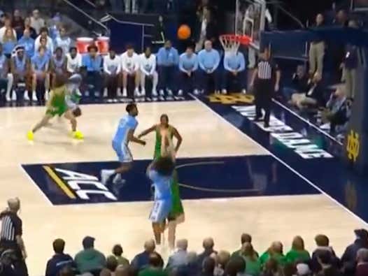 Notre Dame Commits A Cardinal Sin Of Fouling A Three Point Shooter, Leading To Elliot Cadeau’s Four Point Play Giving UNC An Insane Win