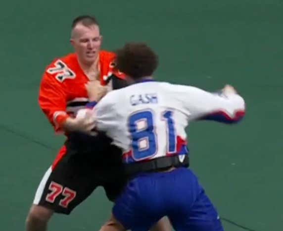It's Still Early, But Elijah Gash Has Locked Up The "Knockout Of The Year" In This Box Lacrosse Fight
