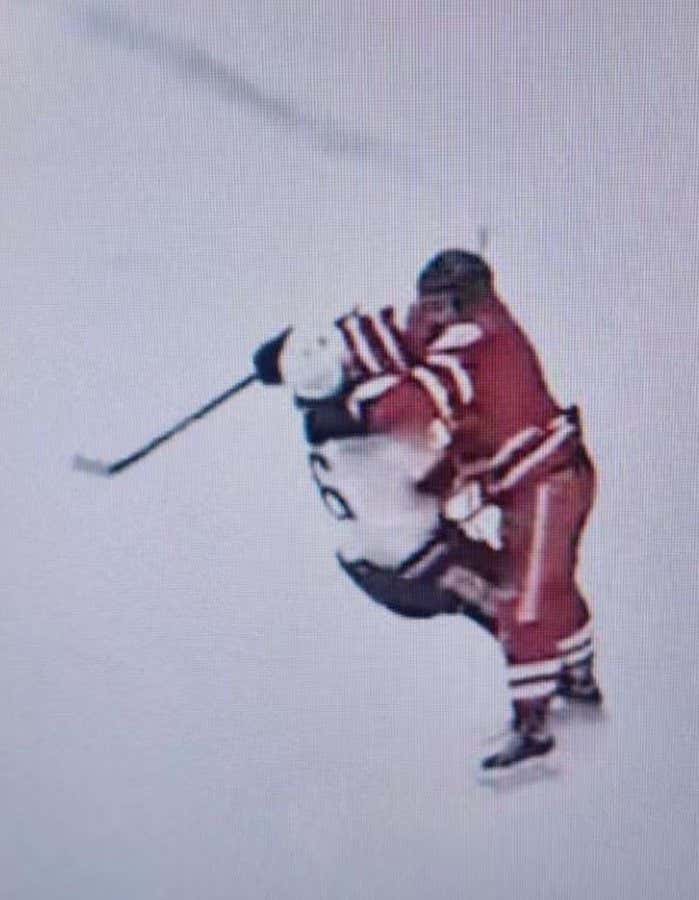 Contrary To Popular Belief, You're Not Supposed To Snap A Hockey Stick Over Someone's Face Like This