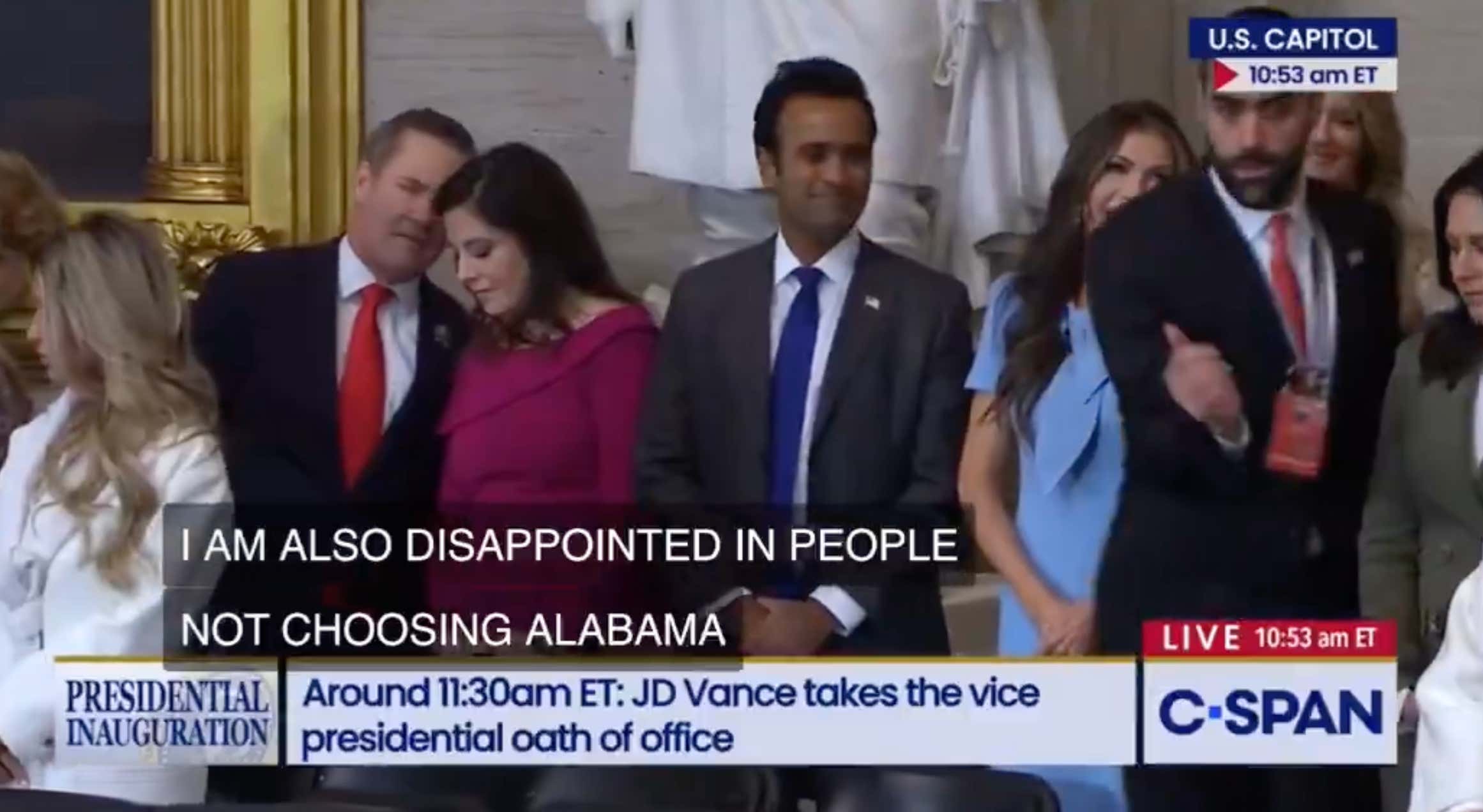 A C-SPAN Viewer Called Into the Network's Inauguration Coverage To Complain About Alabama Being Left Out of the College Football Playoff