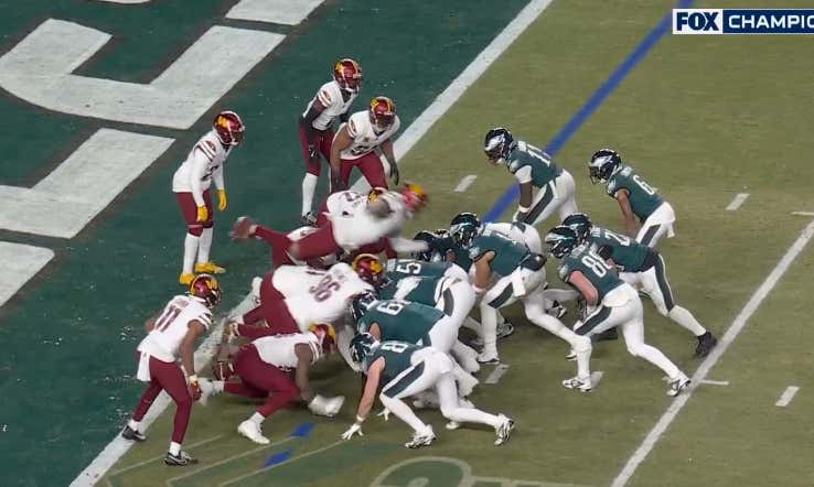 The Eagles Just Embarrassed The Commanders So Hard With The "Tush Push" That The Refs Were About To Just Award Philly A Free Touchdown